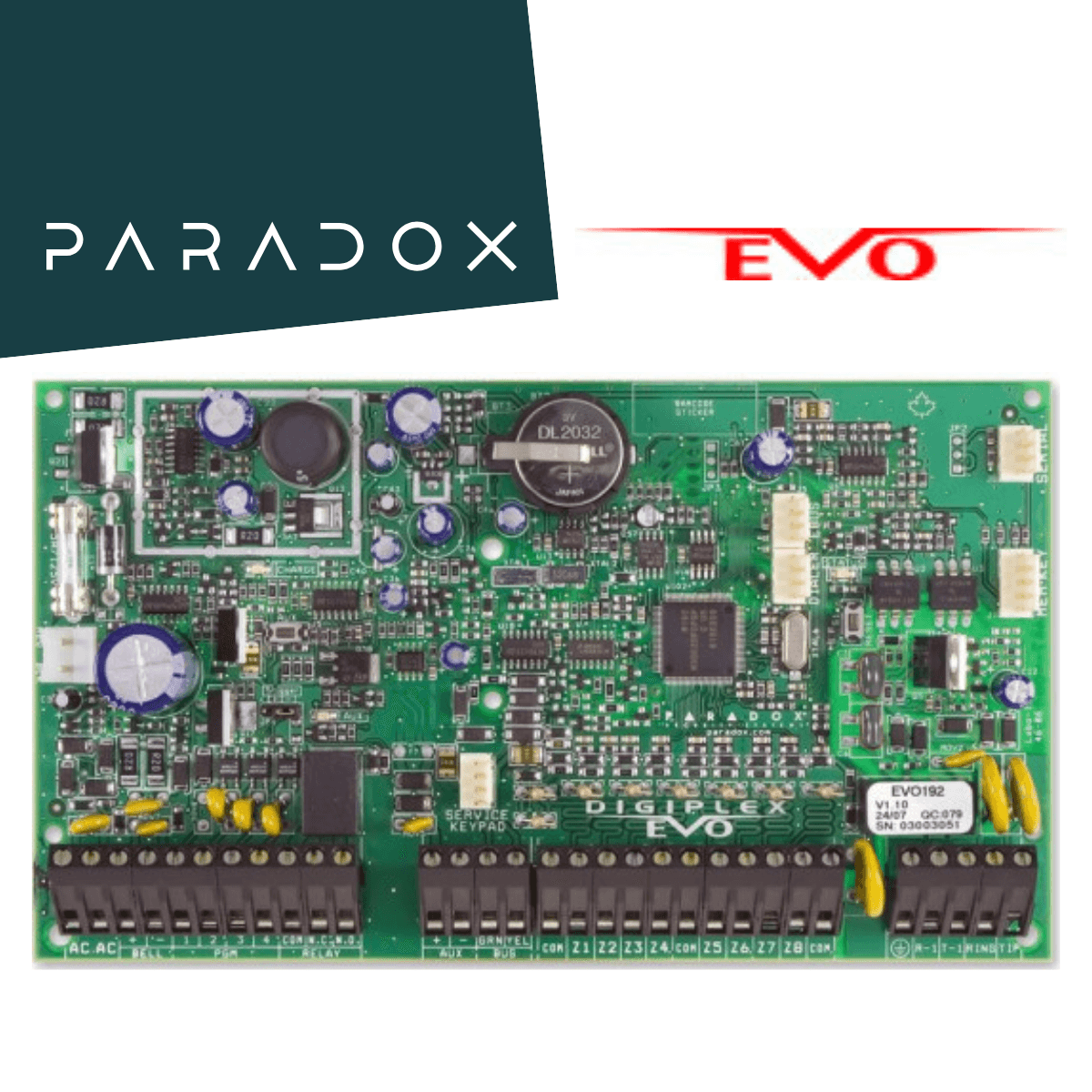 Плата контрольной панели Paradox EVO